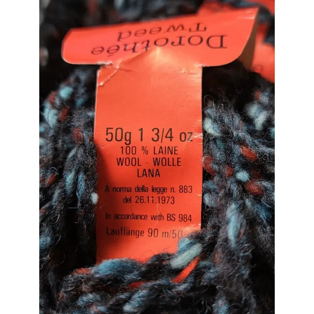 Vintage Dorothee Bis French Wool Tweed Yarn Lot Multicolor Chunky Texture